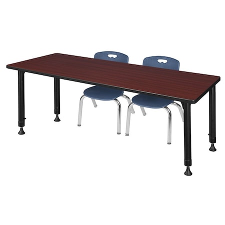 Regency Tables > Height Adjustable > Rectangular Table & Chair Sets, 60 W, 24 L, 23-34 H, Mahogany MT6024MHAPBK45NV